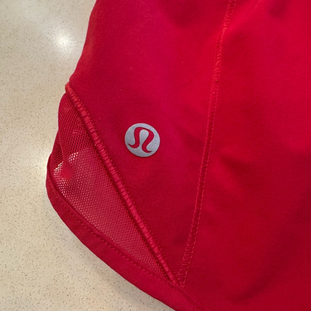 Red Lulu lemon shorts